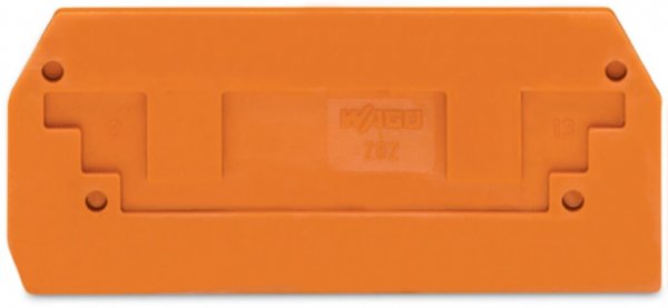 Пластина торцева і проміжна для 2-провідних клем серії 282 помаранчева, WAGO