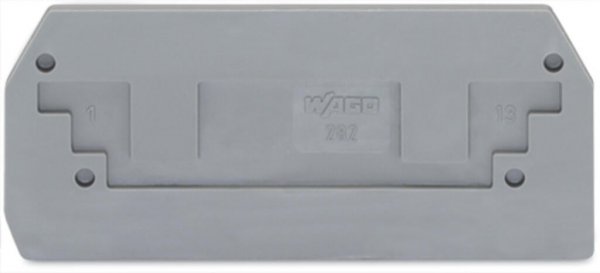 Пластина торцева і проміжна для 2-провідних клем серії 282 сіра, WAGO