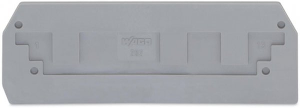 Пластина торцева і проміжна для 3-провідних клем серії 282 сіра, WAGO