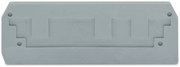 Пластина торцева і проміжна для 3-провідних клем серії 284 сіра, WAGO
