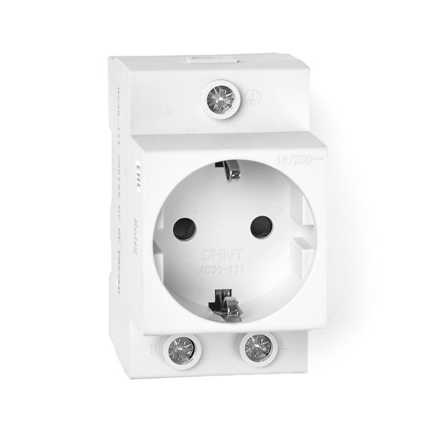 Розетка на DIN-рейку Chint AC30-11 с заземлением (775001)