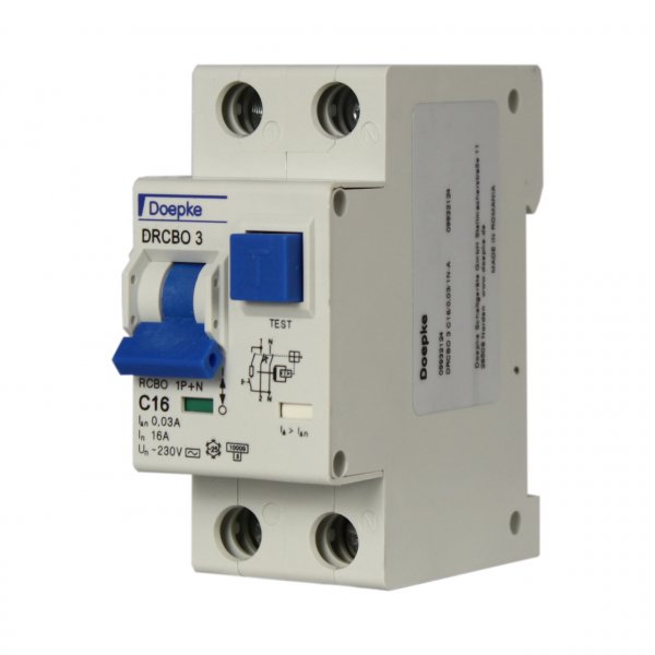 Дифавтомат Doepke DRCBO 13А (1+N) C 10mA