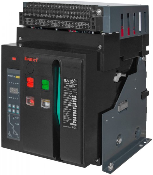 Воздушный автоматический выключатель E.Next e.industrial.acb.2000F.2000 400В 3Р стационарный с мотор-приводом и РН (i081103)