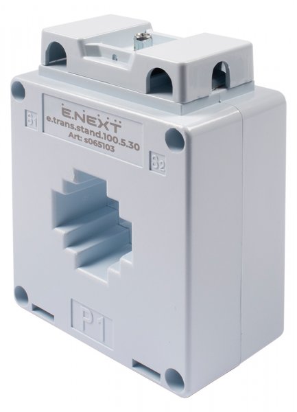 Трансформатор струму вимірювальний e.trans.stand.100.5.30, 100/5 А, клас 0,5, габарит 30 s065103