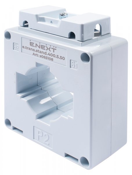 Трансформатор струму вимірювальний e.trans.stand.400.5.50, 400/5 А, клас 0,5, габарит 50 s065108
