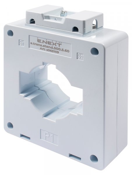 Трансформатор струму вимірювальний e.trans.stand.500.5.60, 500/5 А, клас 0,5, габарит 60 s065109