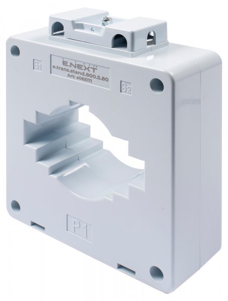 Трансформатор струму вимірювальний e.trans.stand.800.5.80, 800/5 А, клас 0,5, габарит 80 s065111