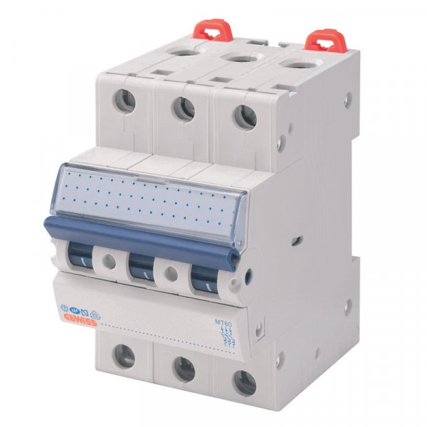 Автоматичний вимикач GEWISS MT100 3P D 20А, 10кA (GW92768)