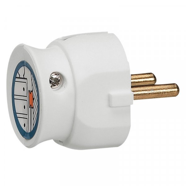 Белая штепсельная вилка Legrand 2К 16А