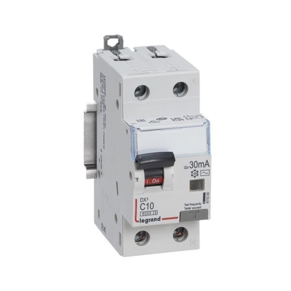 Диференціальний автоматичний вимикач Legrand (411000) 1P+NC 10A 30mA AC