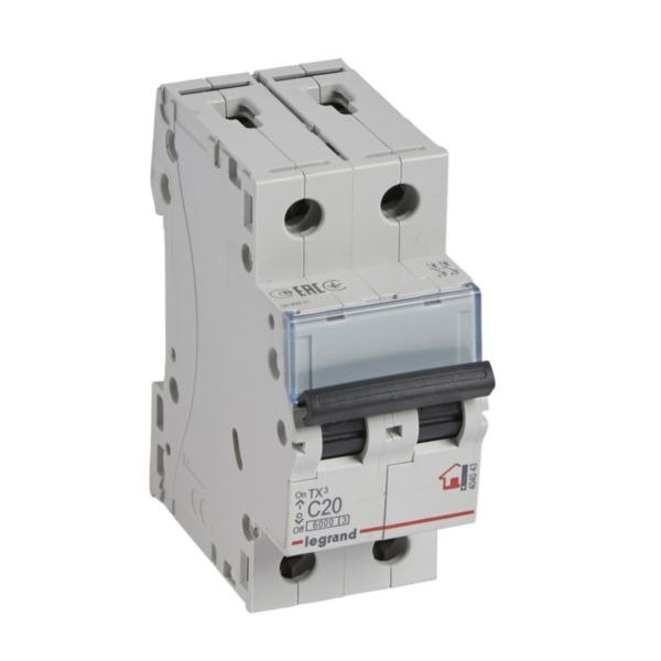 Автоматичний вимикач C 20A 2П 6kA, Legrand