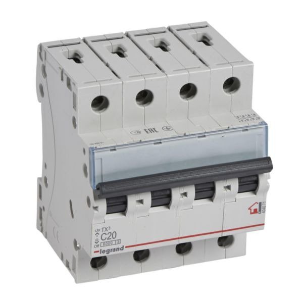 Автоматичний вимикач C 20A 4П 6kA, Legrand