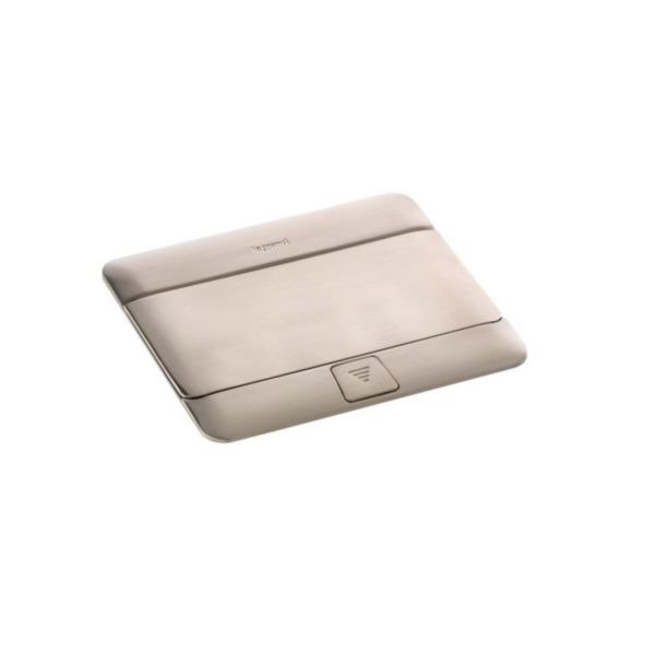 Лючок с выдвижным блоком Legrand 54021 4М (нержавеющая сталь)