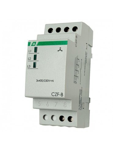 Реле контролю фаз CZF-B 3х400В/230V+N 10А (ДПФ-В) F&F