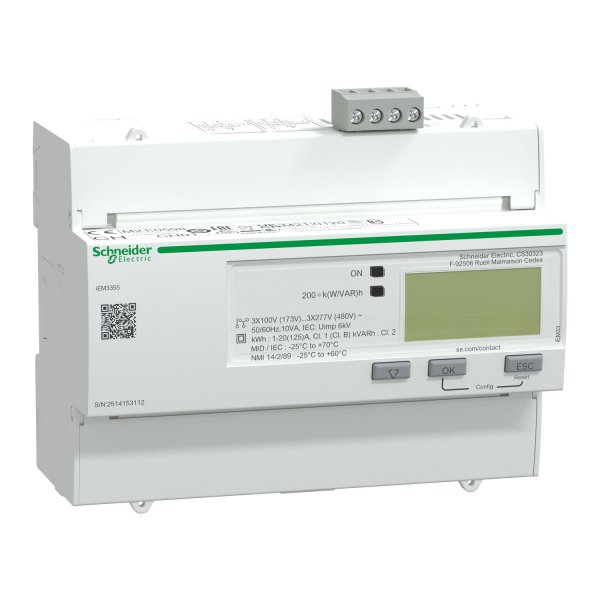 Многотарифный электросчетчик Schneider Electric Acti 9 iEM3000 A9MEM3355 125А MODBUS MID