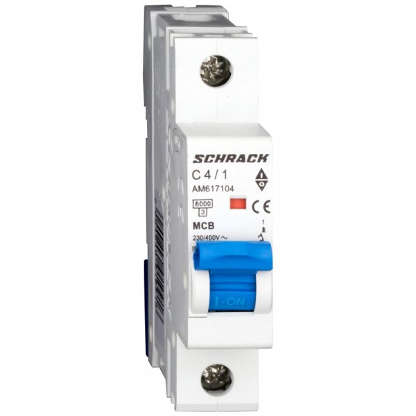 Автоматичний вимикач 6кА 1P 4А х-ка C Schrack AM617104