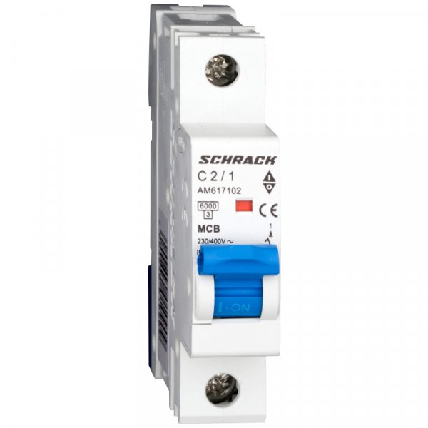 Автоматический выключатель 6кА 1P 2А х-ка C Schrack AM617102