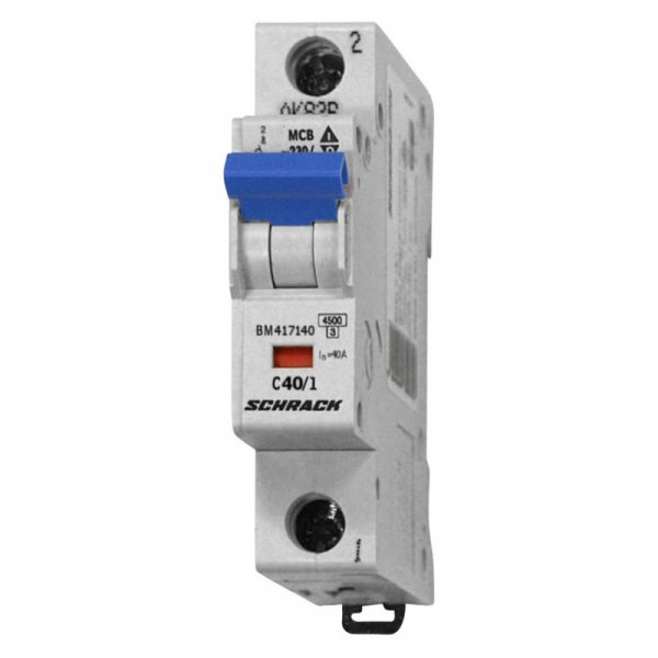 Автоматичний вимикач 4,5кА 1P 40A х-ка C Schrack BM417140