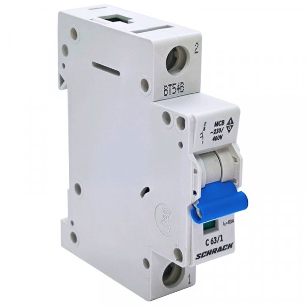 Автоматический выключатель 6кА 1P 63A х-ка C Schrack BM617163