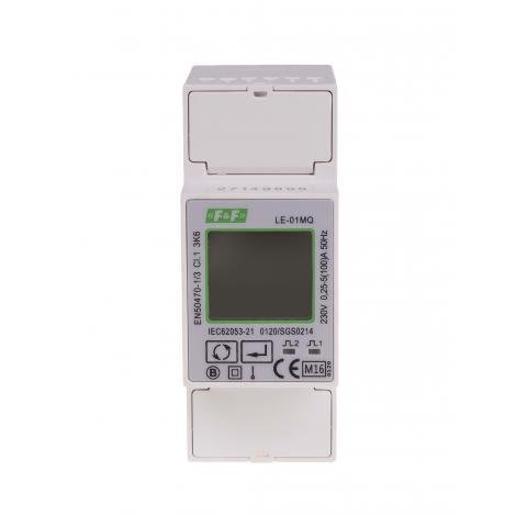 Лічильник електроенергії однофазний LЕ-01МQ з MODBUS RTU, 100(5)А з аналізатором F&F