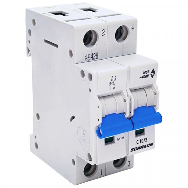 Автоматичний вимикач 6кА 2P 10A х-ка C Schrack BM617210