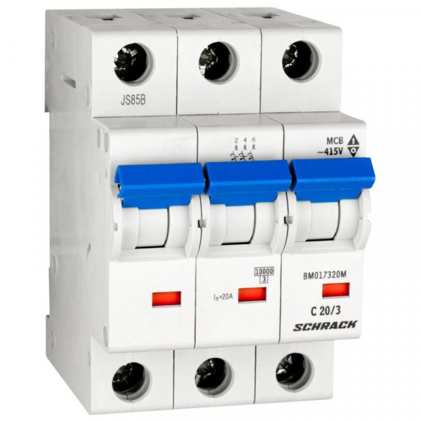 Автоматический выключатель 10кА 3P 20A х-ка C ME Schrack BM017320ME
