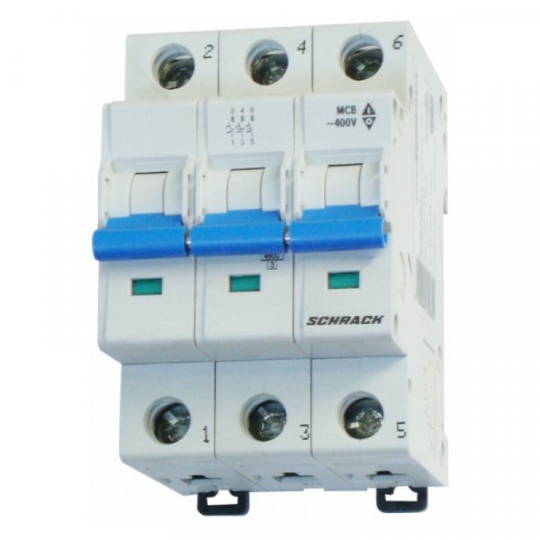 Автоматичний вимикач 4,5кА 3P 32A х-ка B Schrack BM418332