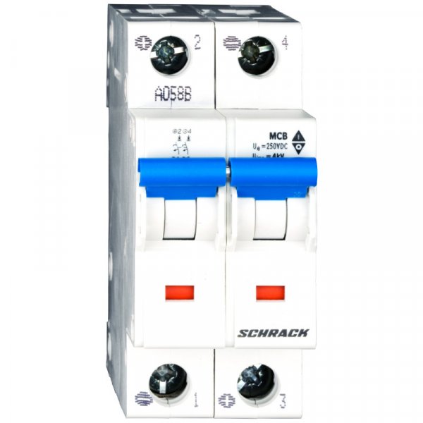 Автоматичний вимикач DC 10kA 2P 6A х-ка C ME Schrack BM015206ME