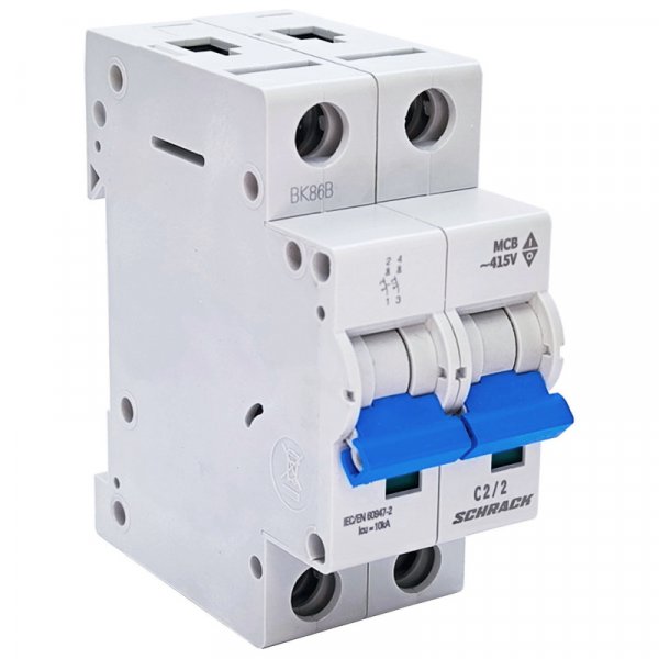 Автоматический выключатель 6кА 2P 2A х-ка C ME Schrack BM617202ME