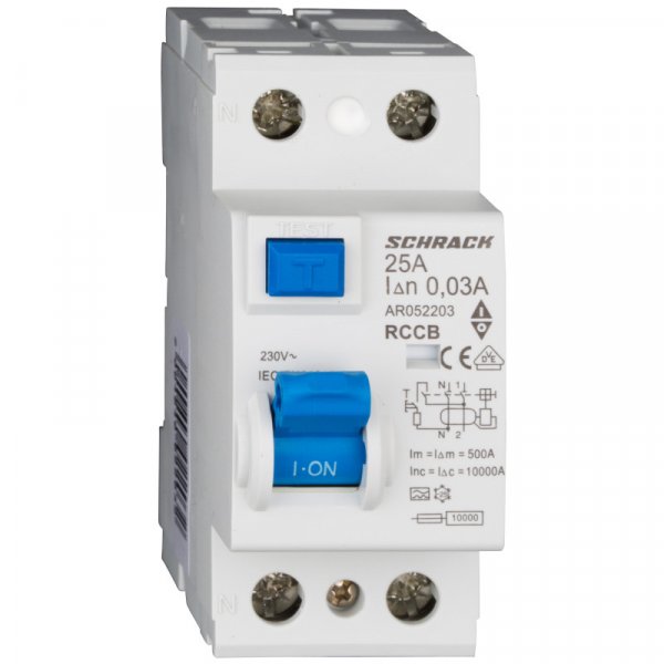 ПЗВ 10кА/30мА 2P 25А тип A Schrack AR052203