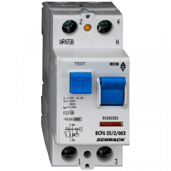 ПЗВ 6кА/30мА 2P 25А тип AC Schrack BC602203