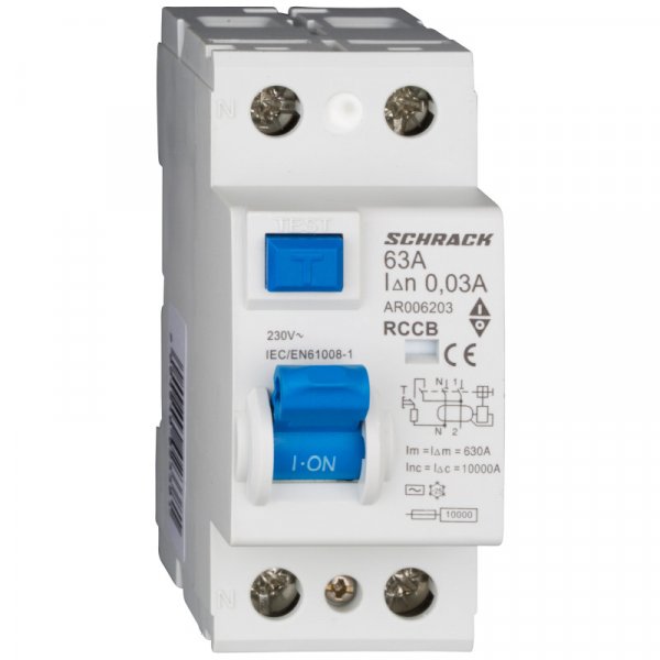 УЗО 10кА/30мА 2P 63А тип AC Schrack AR006203