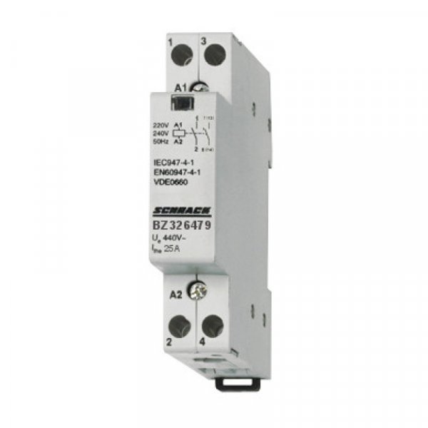 Контактор модульний, 1НО+1НЗ, 25А, котушка 230В АС Schrack BZ326479