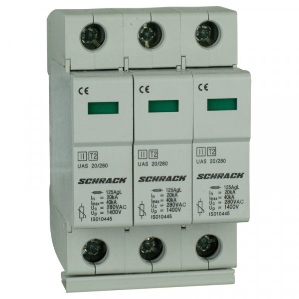 Защитный разрядник UAS класс С 3P 20kA 280В Schrack IS010448