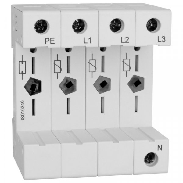 Гнездо для модуля защитного разрядника Vartec класс С 3P+N Schrack IS010340