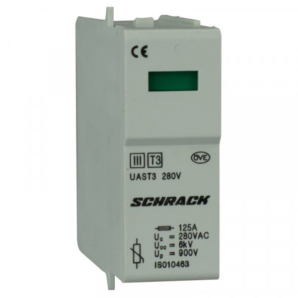 Модуль захисного розрядника UAS клас D 10кA 280В Schrack IS010463