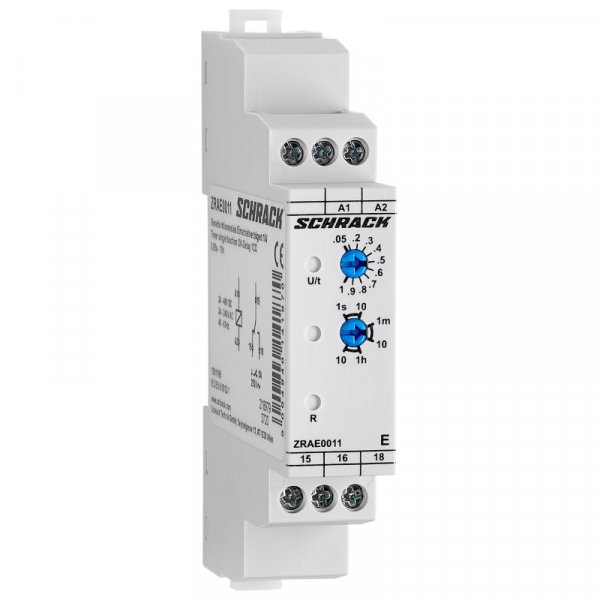 Таймер сигнальний функція ON-затримка AMPARO, 24VAC/DC+230VAC, 1 перекидний контакт, 5А Schrack ZRAE0011