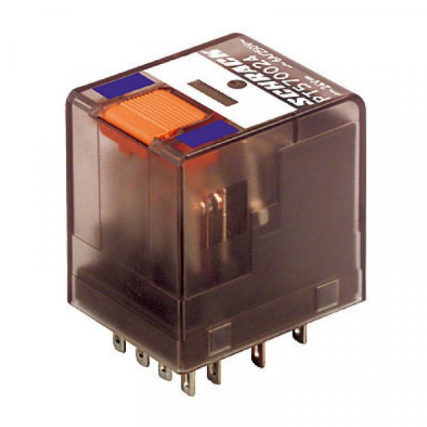 Реле мініатюрне 4 перекидних контакта позолочені 6А 115В AC Schrack PT580615