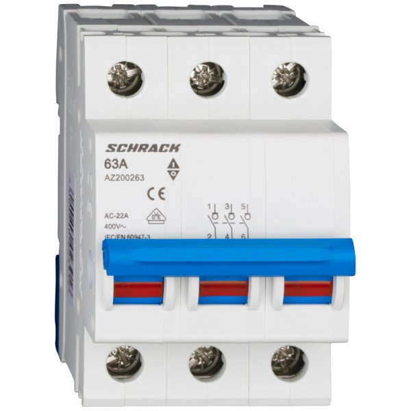 Выключатель нагрузки 63А 3P Schrack AZ200263