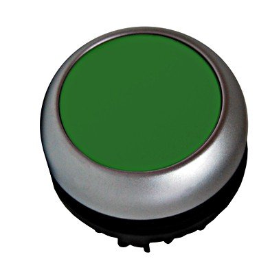 Кнопка з підсвічуванням, плоска, з фіксацією, зелена Schrack MM216948