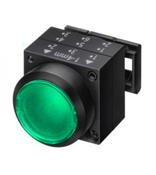 Натискна кнопка з підсвічуванням з поверненням зелена Schrack MSL14000