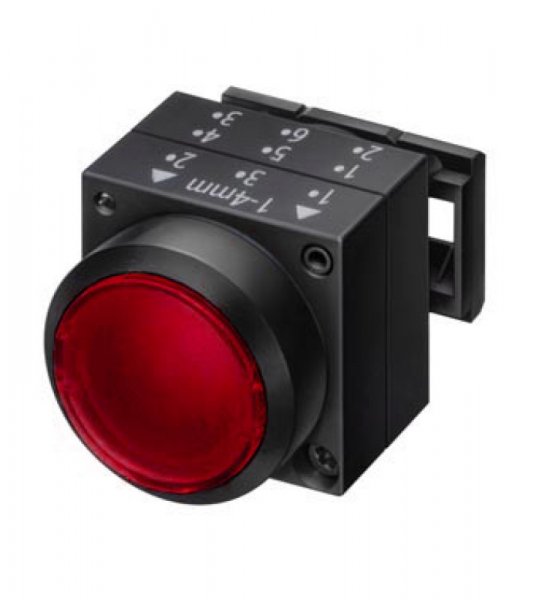 Нажимная кнопка с подсветкой с фиксацией красная Schrack MSL12000R