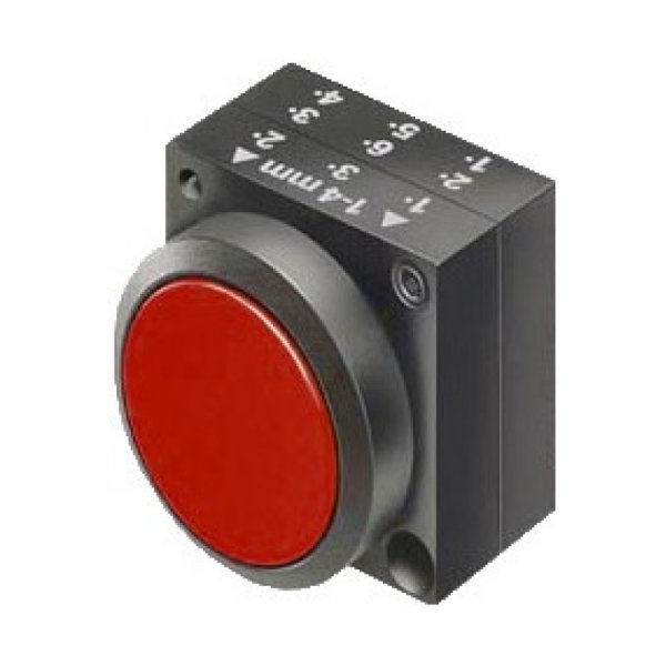 Нажимная кнопка пружинная красная Schrack MST12000