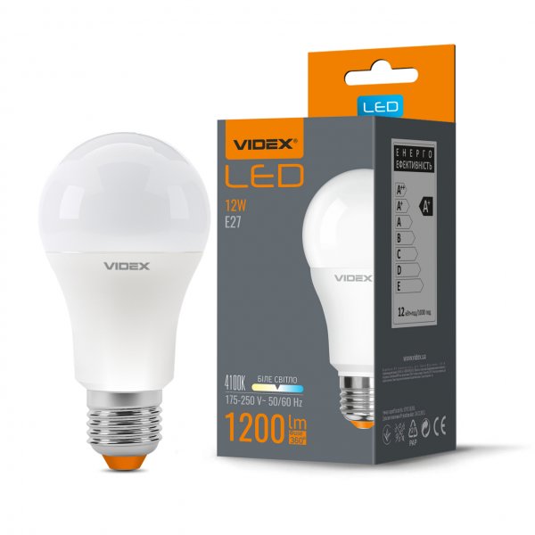 LED лампа VIDEX A60e 12W E27 4100K