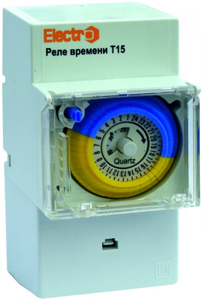 Таймер суточный Т15 механический 16А 230В с сменным аккумулятором Electro