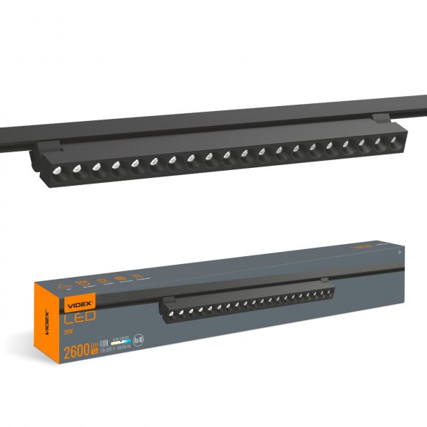 LED светильник трековый VIDEX TR06 30W 4100K 220V черный