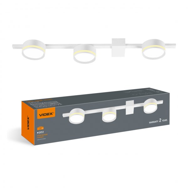 Светильник VIDEX под лампу 3xGX53 накладной Белый (VL-SPF32-3W)