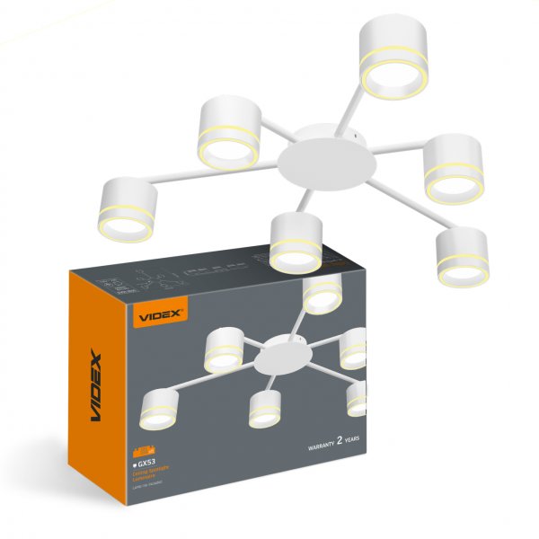 Светильник VIDEX под лампу 6xGX53 накладной белый VL-SPF21B-WP