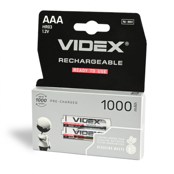 Аккумуляторы Videx HR03/AAA 1000mAh double blister/2шт