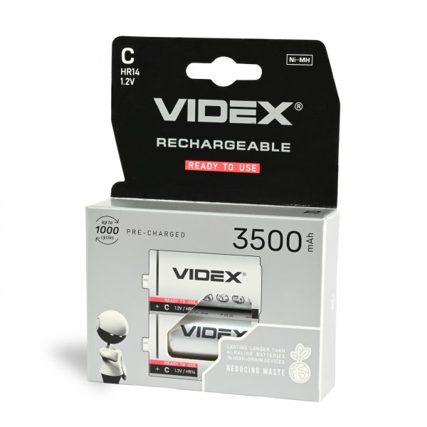 Аккумуляторы Videx HR14/C 3500mAh double blister/2шт